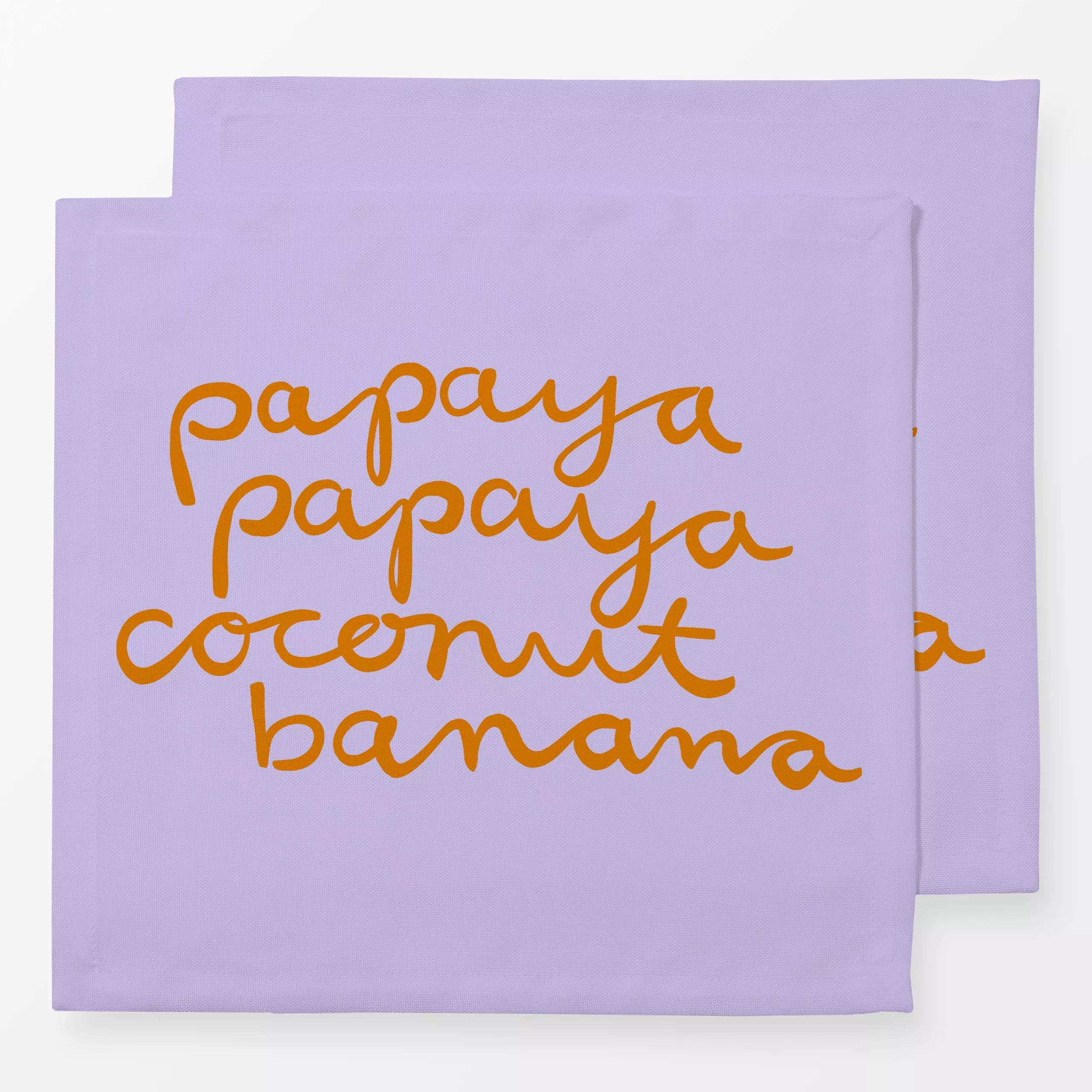 Servietten Papaya Coconut Banana - Sprüche & Schriftzüge - von „Studio Kesse"; Papaya, Frucht, Obst, Bananen, Sommer, Lustig...