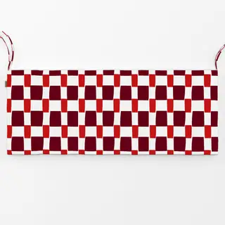 Bankauflage Karo Kirschrot & Beerenrot