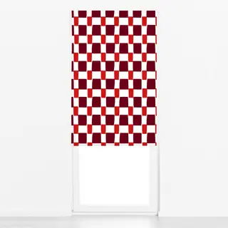 Raffrollo Karo Kirschrot & Beerenrot