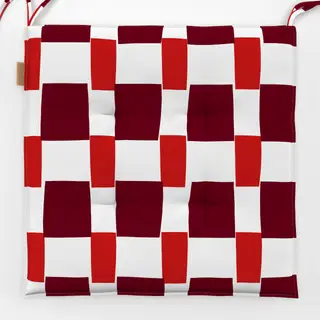 Sitzkissen Karo Kirschrot & Beerenrot