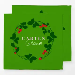 Servietten Erdbeerkranz Gartenglück Grün