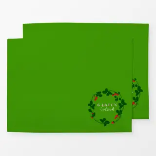 Tischset Erdbeerkranz Gartenglück Grün