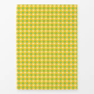 Geschirrtücher Muster Herzen Blüten gelb-grün