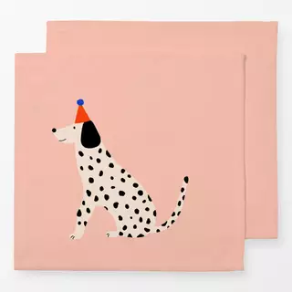 Servietten Dalmatiner mit Partyhut