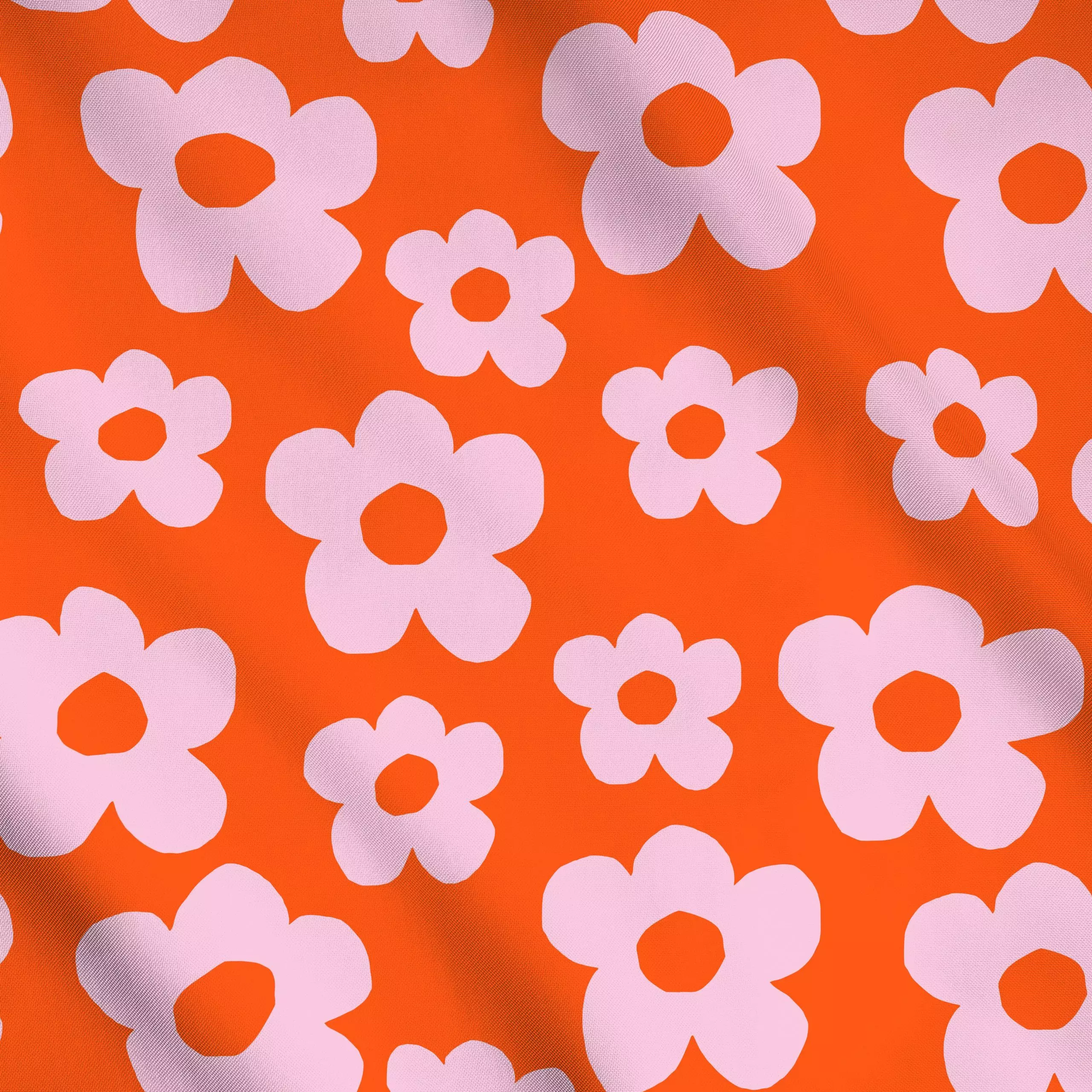 Meterware Big blooming red pink - Blumen & Florales, Frühling, Symbole & Muster - von „Lisa Jasmin Bauer"; abstrakt, Blumen,...