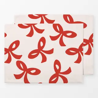Tischset Joy Ribbons Noel Red
