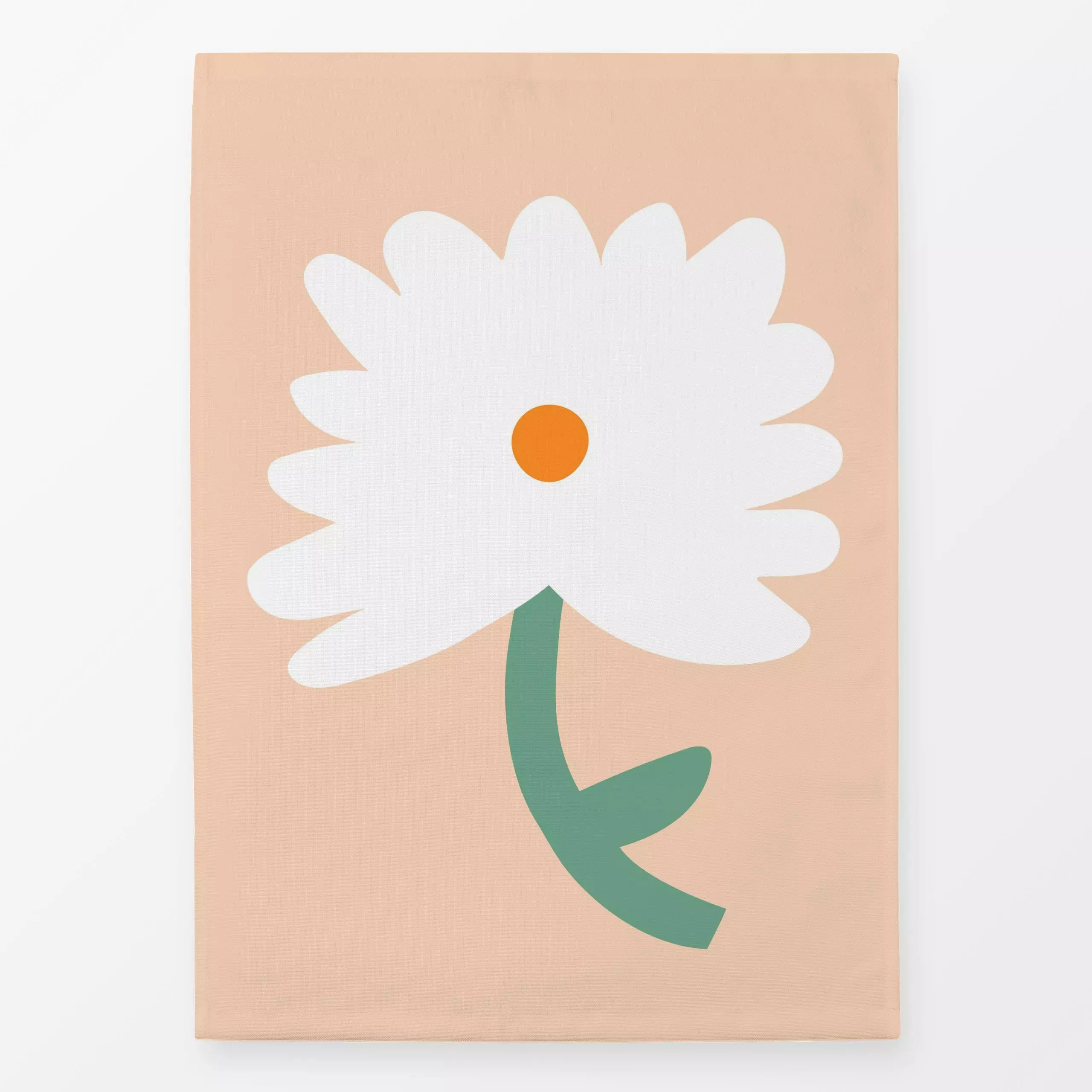 Geschirrtücher Liva Flower White-Green - Blumen & Florales, Sommer - von „Jana Driver"; Sommerblumen, niedlich, floral, Somm...