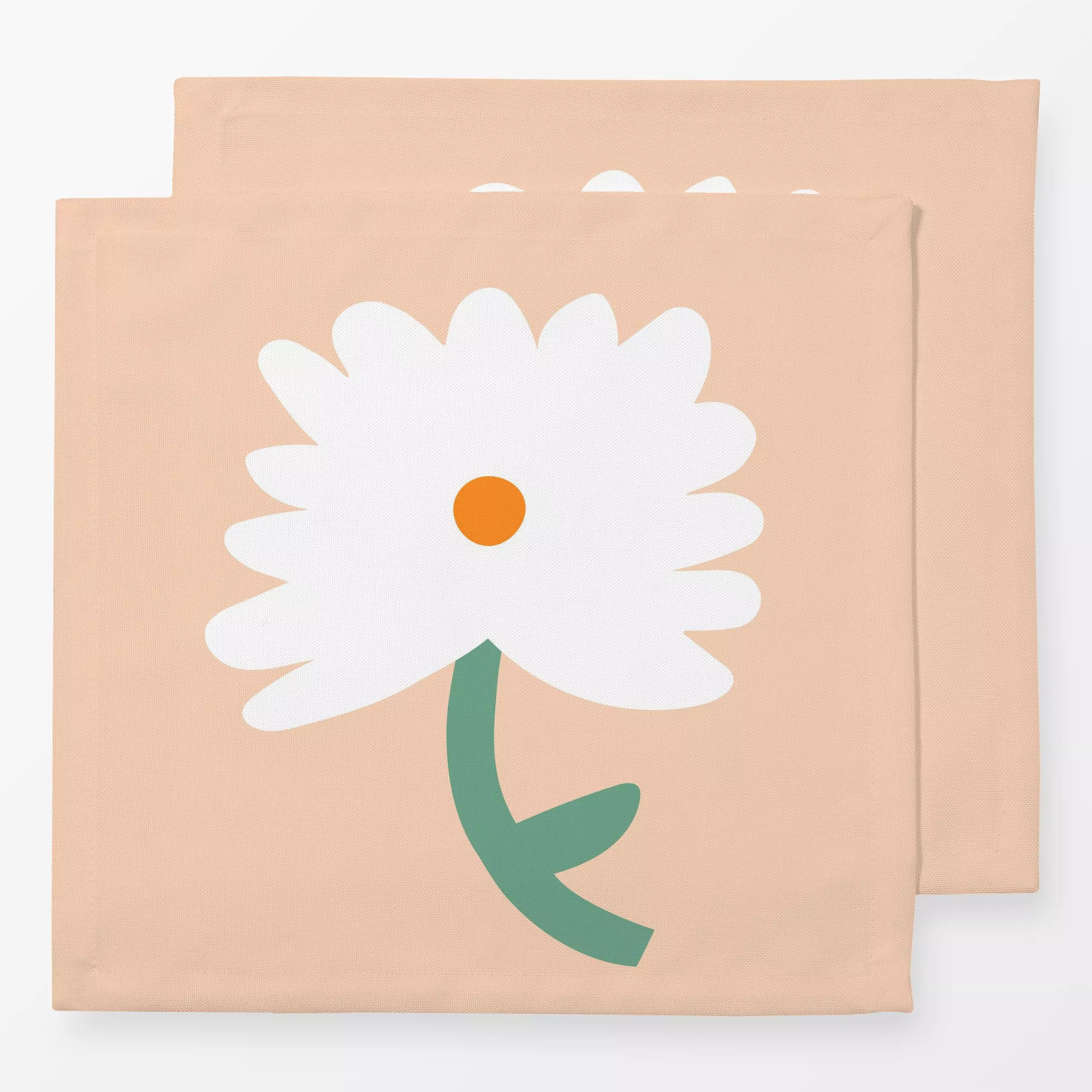 Servietten Liva Flower White-Green - Blumen & Florales, Sommer - von „Jana Driver"; Sommerblumen, niedlich, floral, Sommerli...