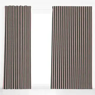 Dekovorhang Streifen grün rosa