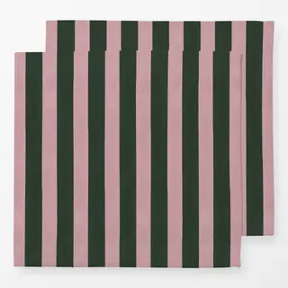 Servietten Streifen grün rosa