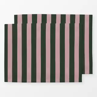 Tischset Streifen grün rosa
