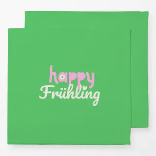 Servietten happy Frühling grün
