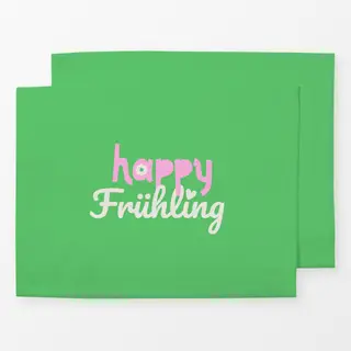 Tischset happy Frühling grün