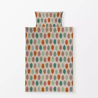 Bettwäsche Herbstblätter grün orange