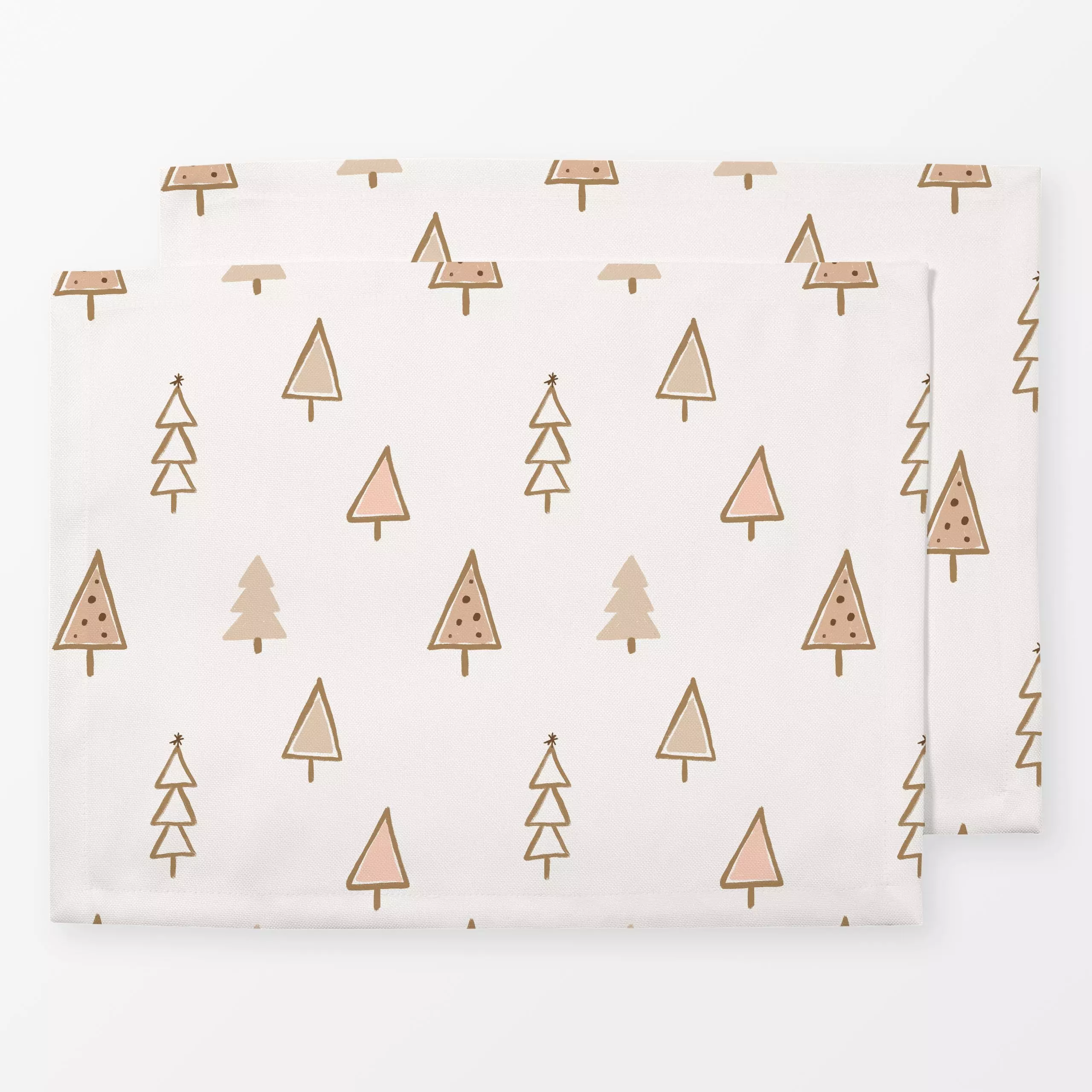 Tischset Weihnachtsbaum - Weihnachten, Symbole & Muster, Pflanzen & Botanik - von „Christiane Zielinski"; Zeichnung, Tannenb...