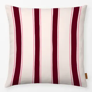 Kissen Streifen Pink Bordeaux