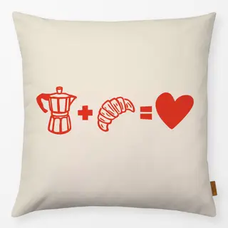 Kissen Coffee Croissant Love