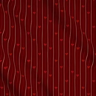 Meterware Streifen mit Herzen rot