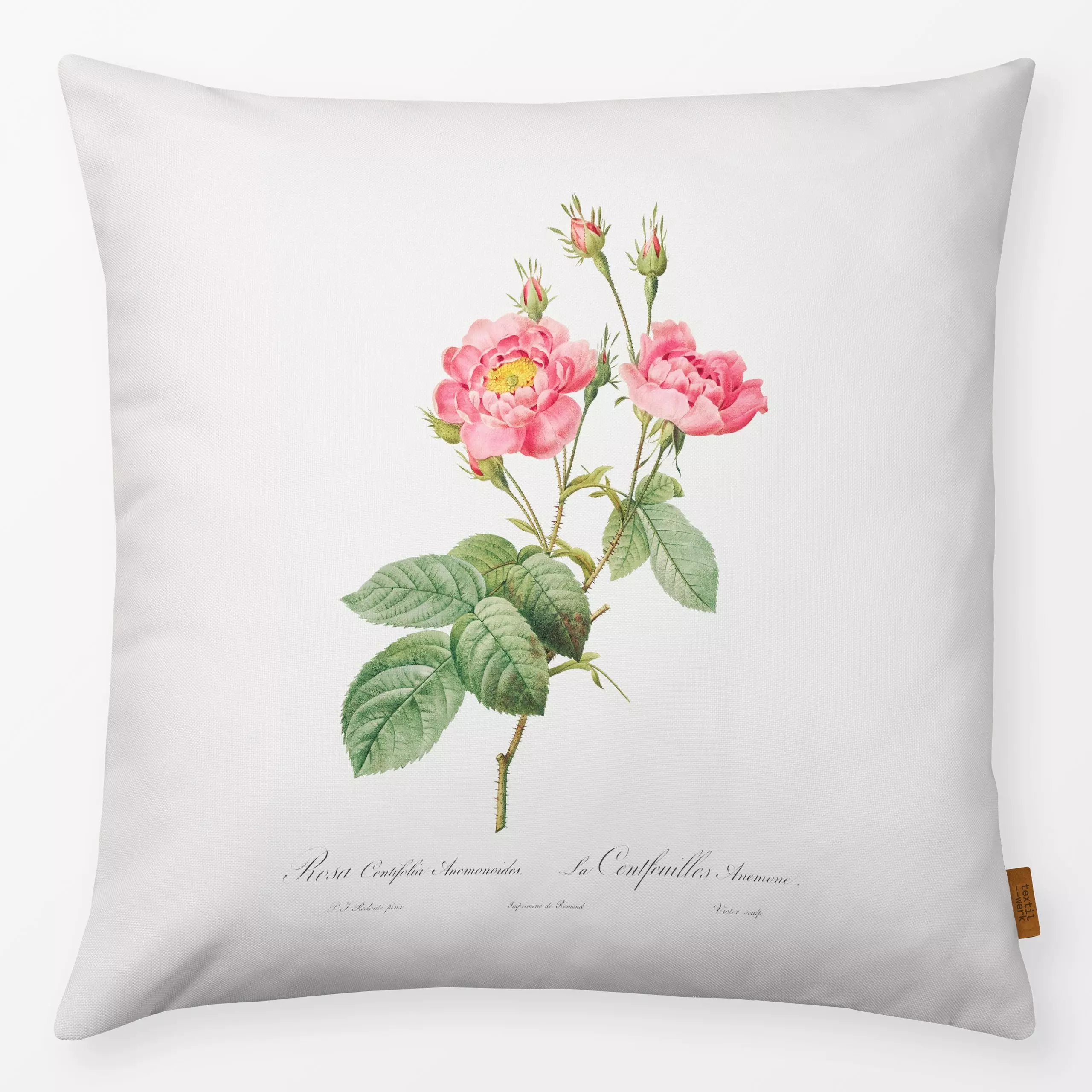 Kissen Antike Sommer Rosen 1 - Sommer, Pflanzen & Botanik, Retro & Vintage - von „Uta Naumann"; Natur, Trockenblumen, Blätte...