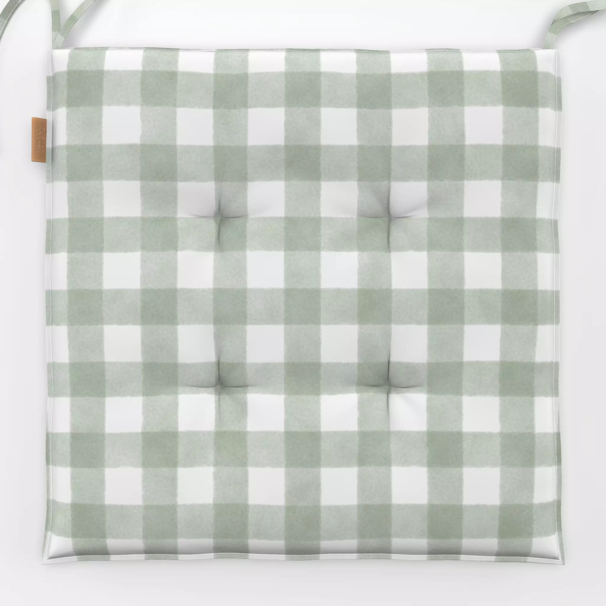 Sitzkissen Sitzkissen Vichy Karo Salbei Grün