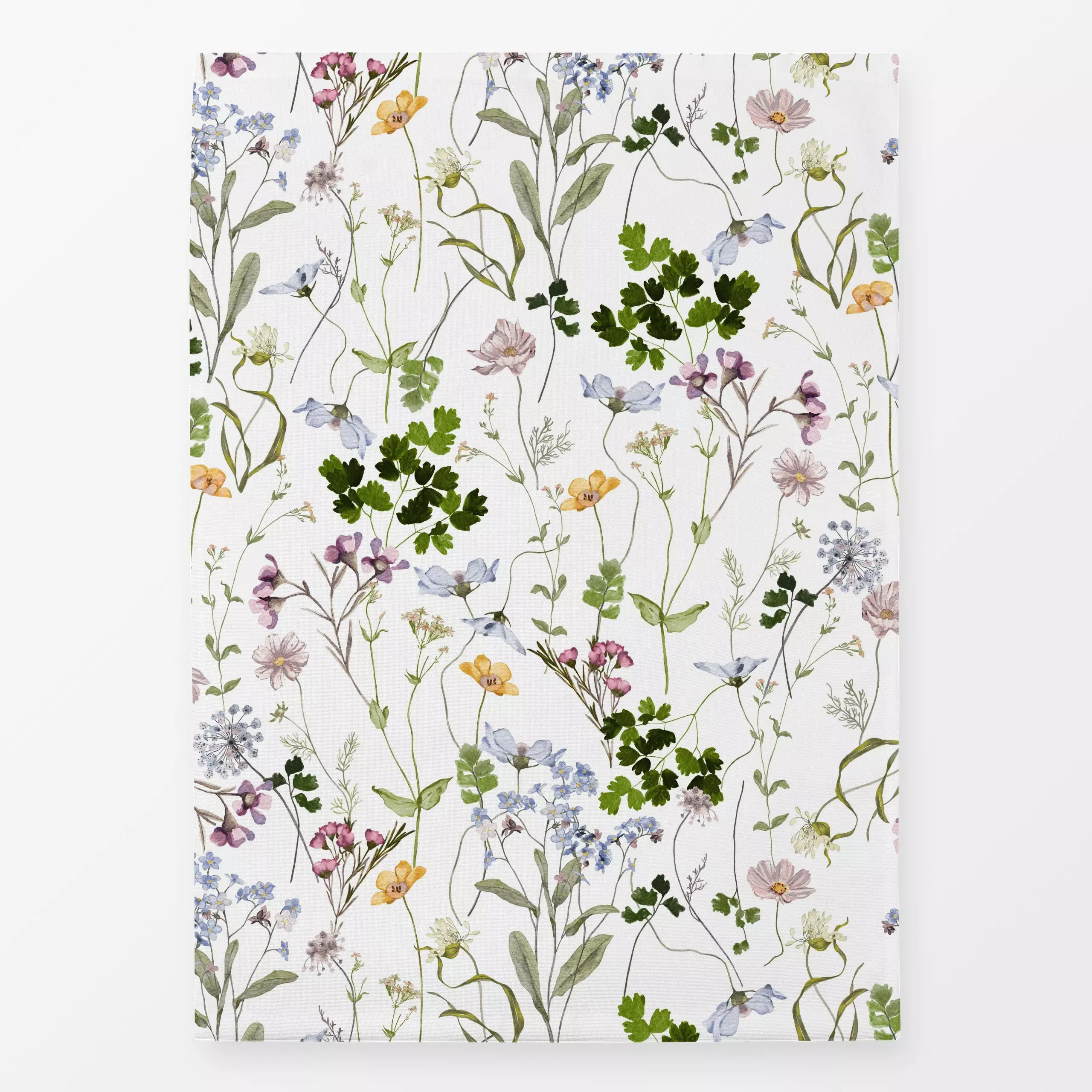 Geschirrtücher Wildkräuter Wiese 1 - Blumen & Florales, Sommer, Pflanzen & Botanik - von „Uta Naumann"; Wasserfarben, skandi...
