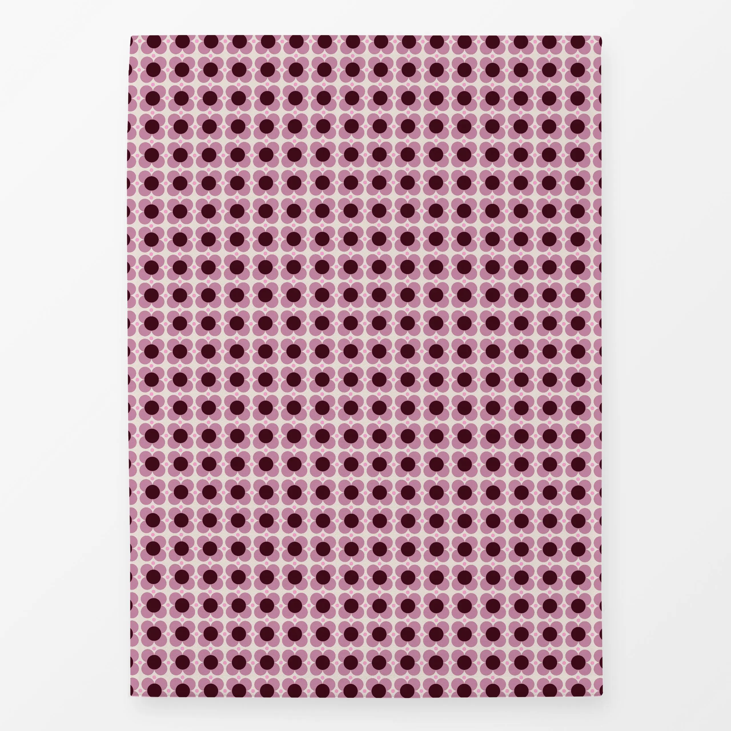 Geschirrtücher Blumen Punkte Rosa - Blumen & Florales - von „Sophie Augustin Illustration"; Blumen, Retro, Geometrisch, Blüt...