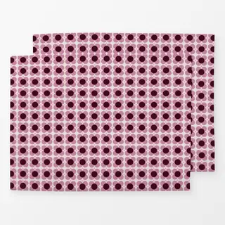 Tischset Blumen Punkte Rosa