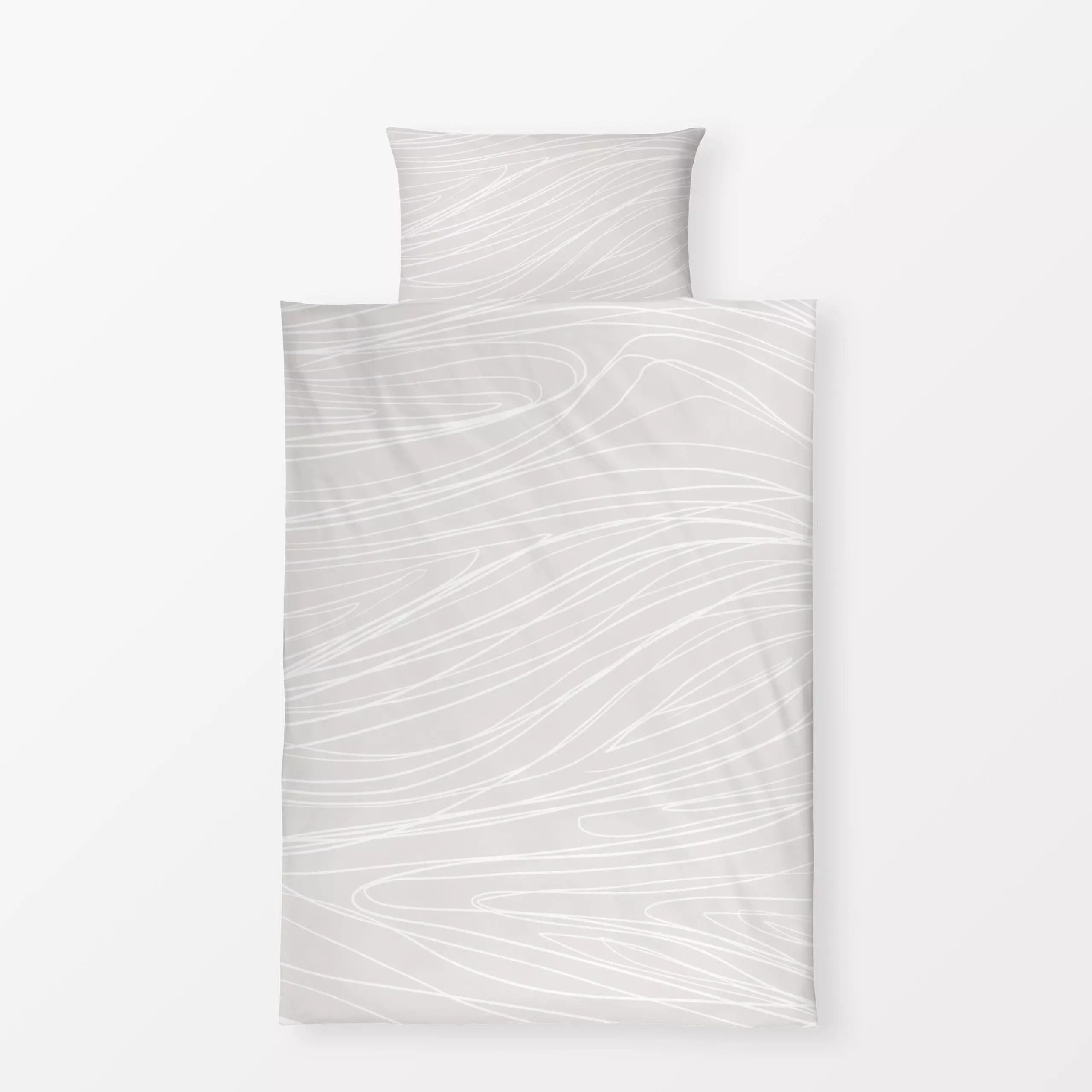 Bettwäsche Boden Hell - Symbole & Muster - von „textilwerk x hejmelig"; Linien, Streifen, skandinavisch, malerisch, minimali...