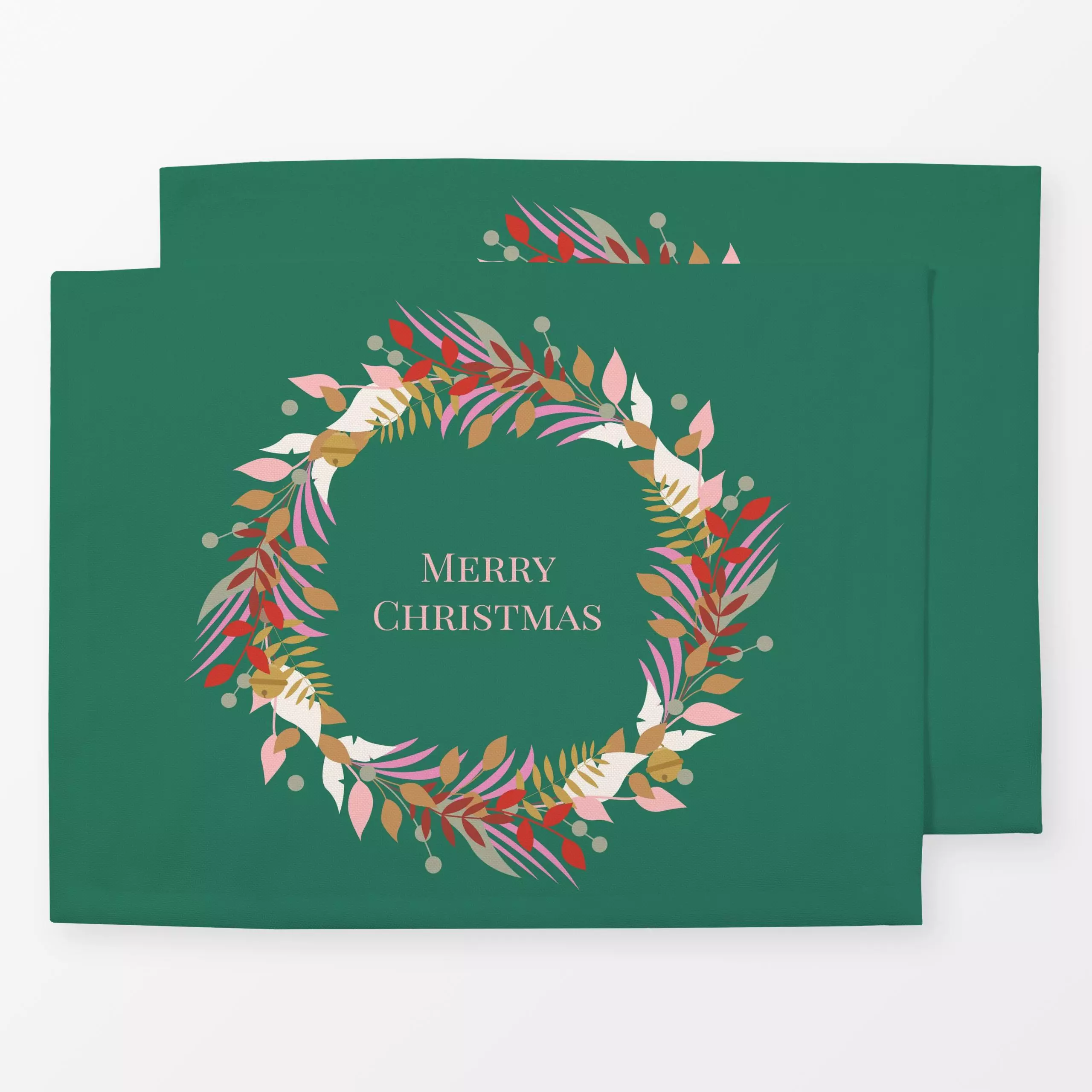 Tischset Kranz Merry Editorial, Blumen, von Jana Moßmann