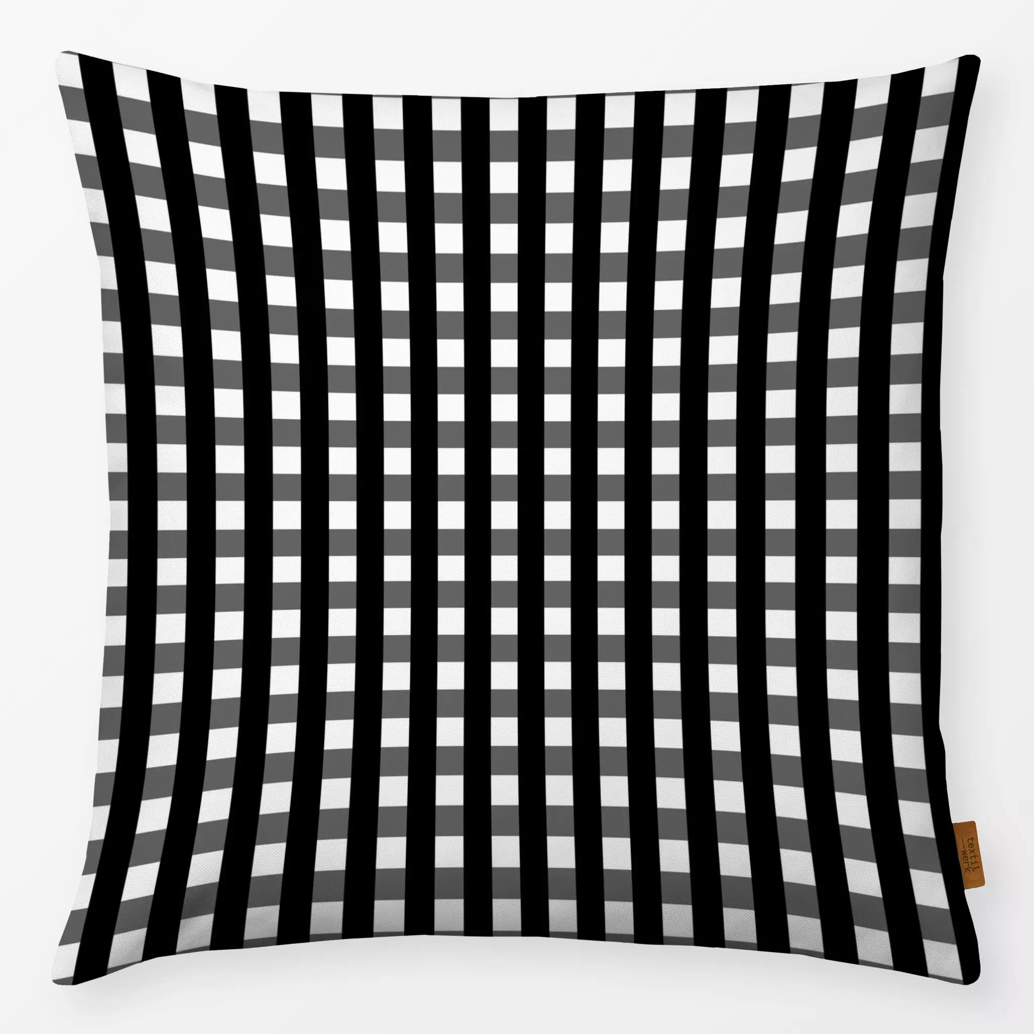 Kissen Kissen Karo Gingham schwarz