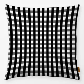 Kissen Karo Gingham schwarz