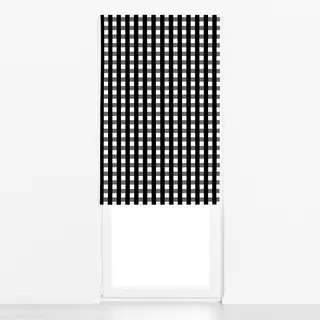 Raffrollo Karo Gingham schwarz