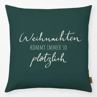 Kissen Plötzlich Weihnachten grün