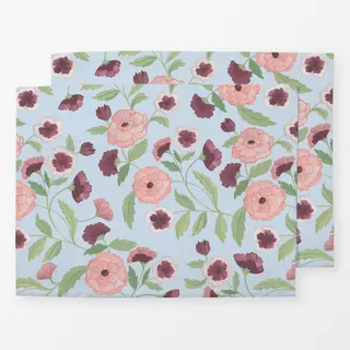 Tischset swedish bloom light blue