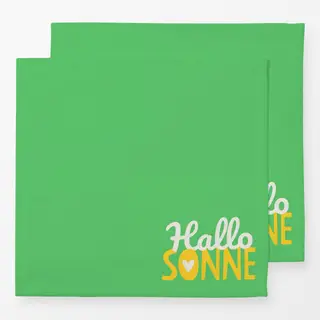 Servietten Hallo Sonne grün-gelb