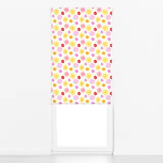 Raffrollo Blümchen bunt