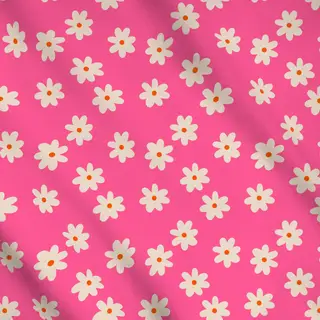 Meterware Happy Flowers in pink