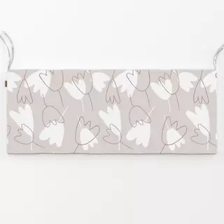 Bankauflage Tulpen beige