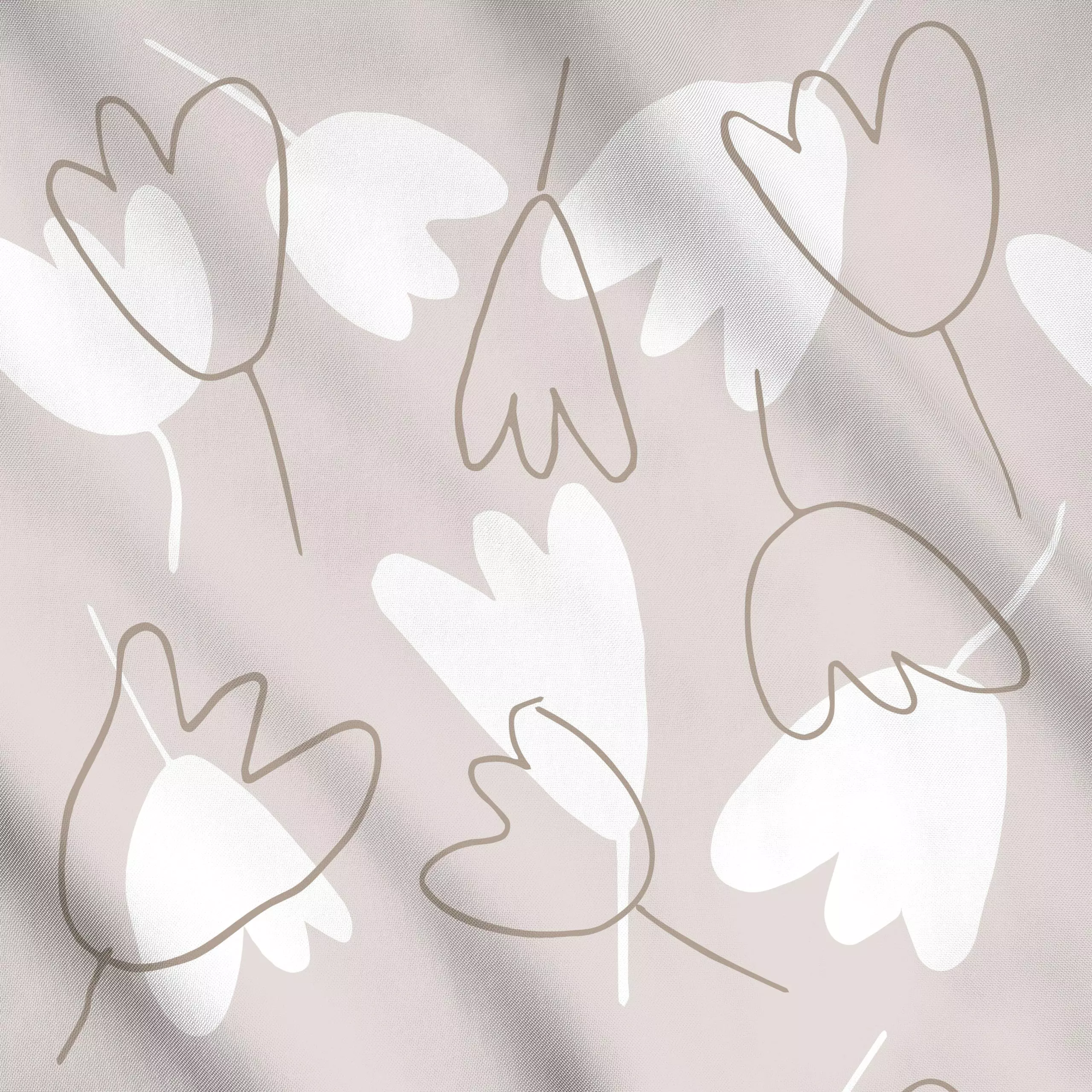 Meterware Tulpen beige, Blumen, von Carolin Vonhoff