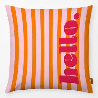 Kissen Stripes-Hello-Orange