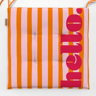 Sitzkissen Stripes-Hello-Orange