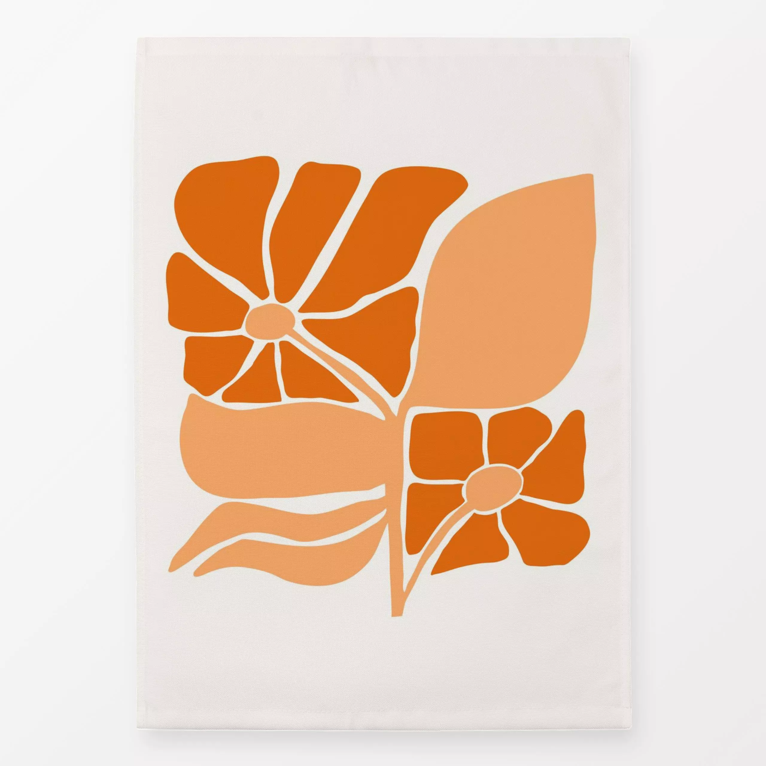 Geschirrtücher Funny orange florals - Blumen & Florales, Symbole & Muster - von „Lisa Jasmin Bauer"; Blumen, Sommerblumen, S...