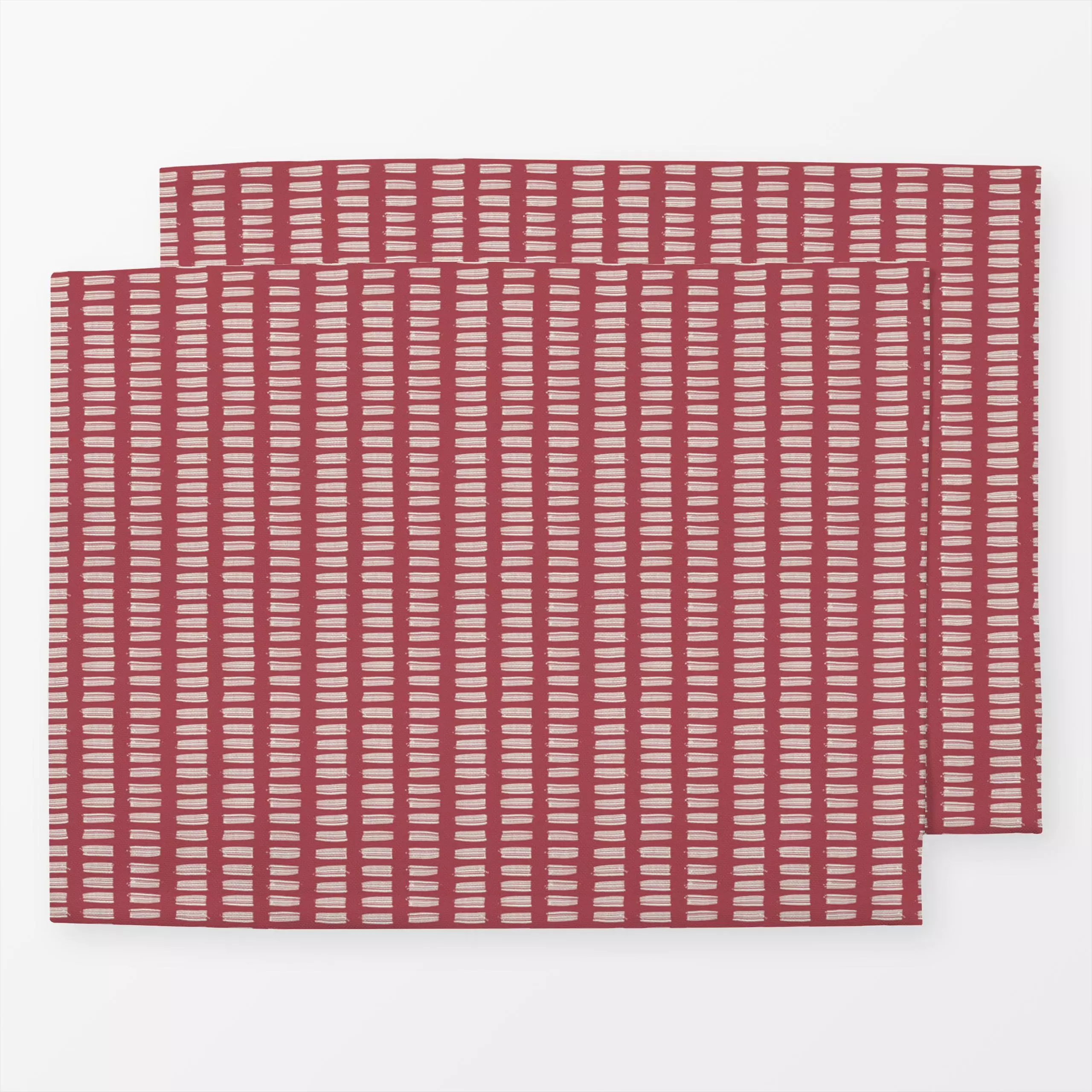 Tischset Paint Strokes On Red - Symbole & Muster - von „Vivian Hasenclever"; Muster, Textur, minimal, Pinselstrich, Geometri...