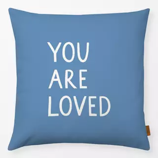 Kissen You Are Loved blau