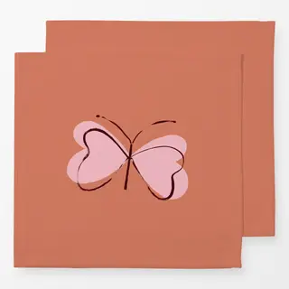 Servietten Love Butterfly hellbraun