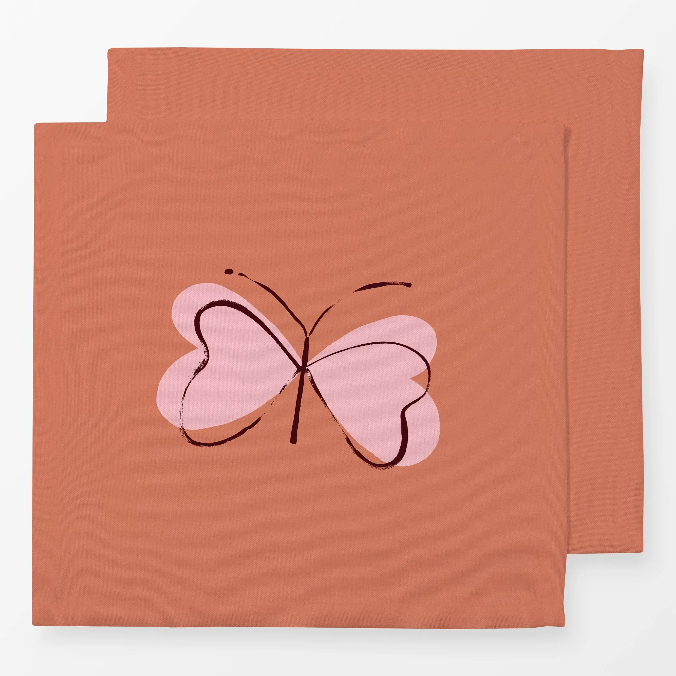 Servietten Love Butterfly hellbraun - Frühling, Kinderzimmer & Motive für Kinder, Tiere - von „Julia Schumacher“; Love, Herz...