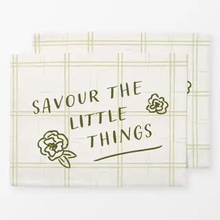 Tischset Savour the little things