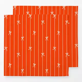Servietten Streifen & Schleifen orange