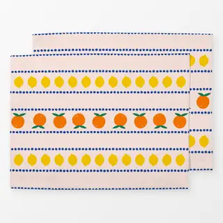 Tischset Früchte Streifen Sommer