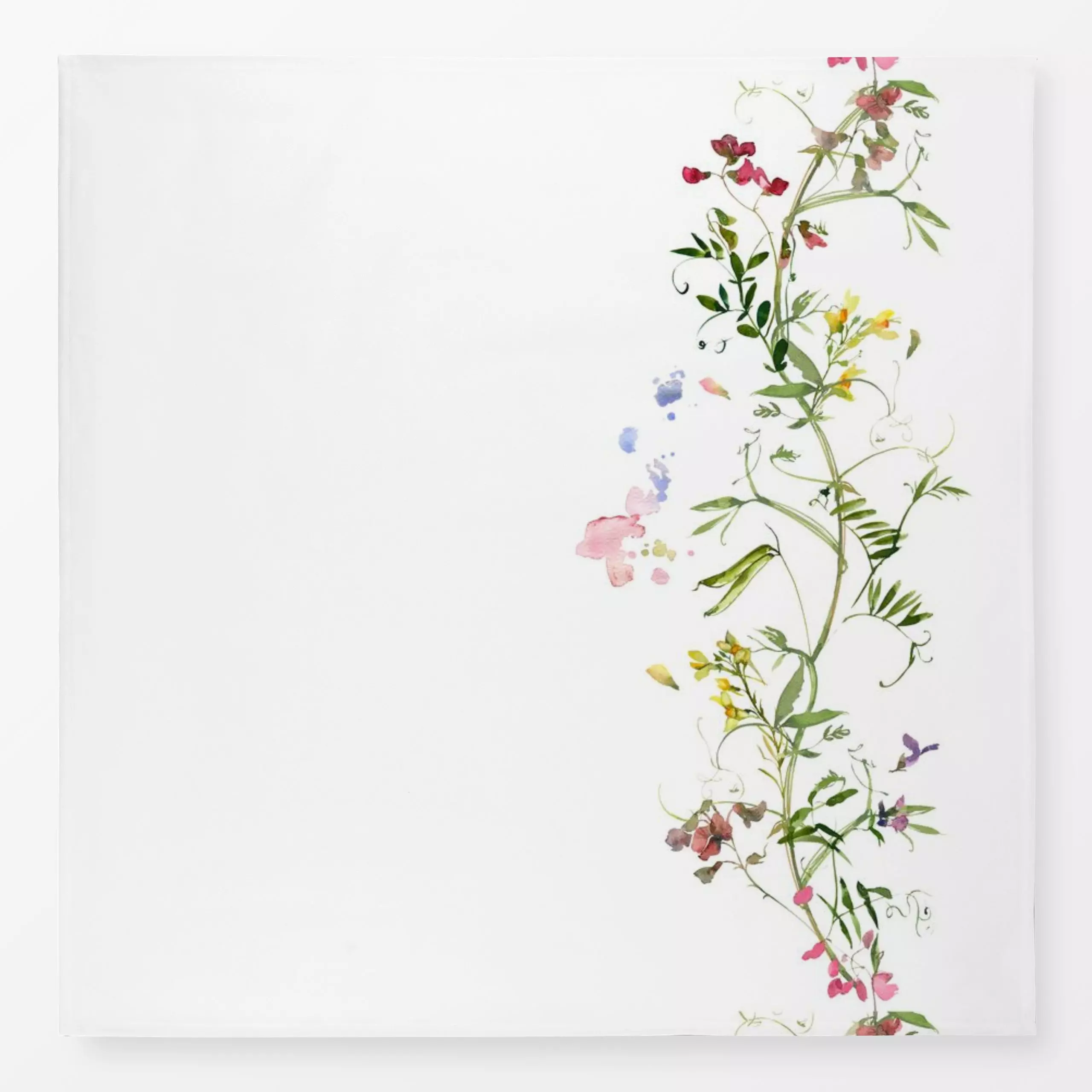 Tischdecke Erbsen Ranken Frühling, Blumen, Sommer, von Uta Naumann